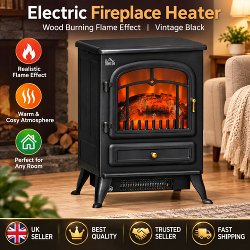 Electric fireplace heater - electric, wood