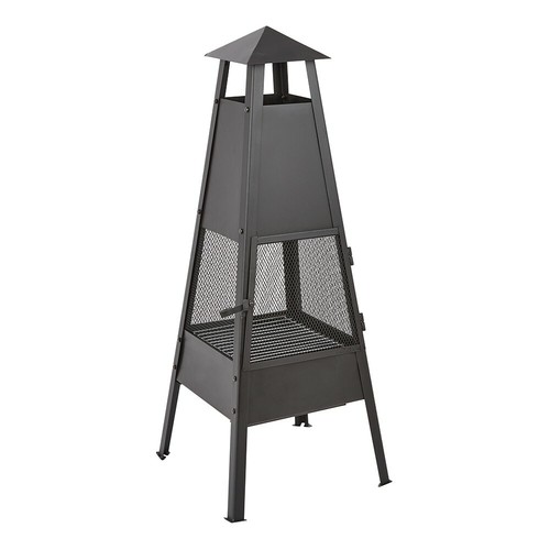 Outdoor black chimenea fire - black,