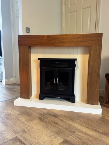 Wood effect fireplace surround - wood,