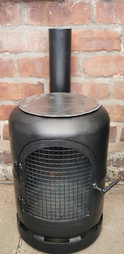 Gas bottle wood stove log - gas,