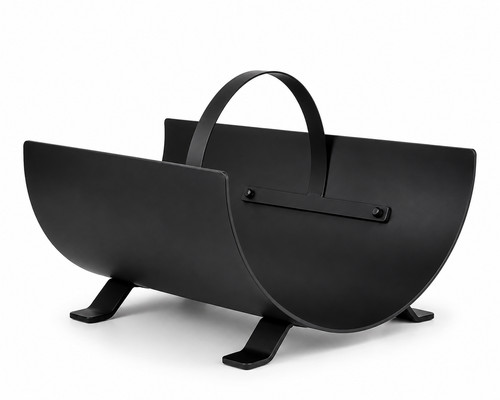 Black metal wood log - metal,
