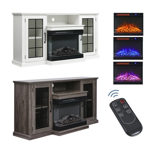 Electric led fireplace heater - electric,