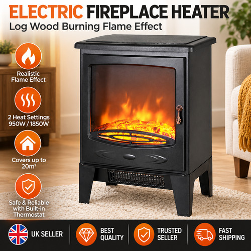 Electric fireplace heater - heater, log
