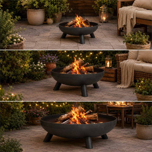 Iron fire pit round - iron,