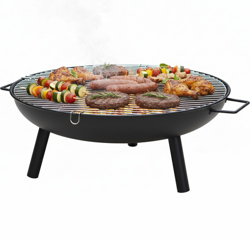 Round fire pit folding - round,