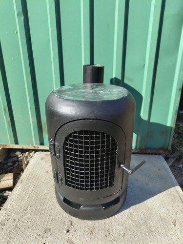 Gas bottle wood stove log - stove,